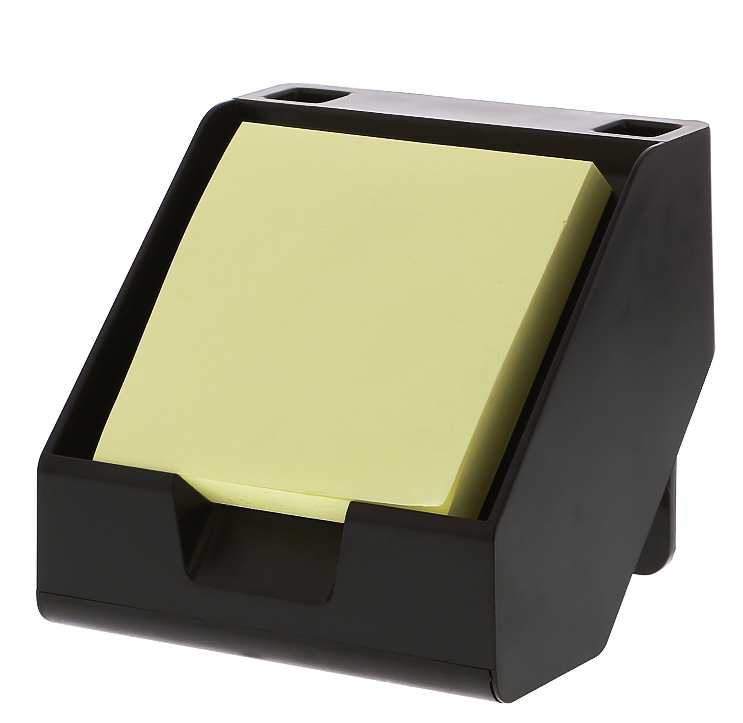 Bostitch Office Konnect Sticky Note Holder + Business Card Stand, Includes Pen Holders, Black
