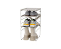 Joseph Joseph Level Adjustable Tier Shoe Rack Organiser, Durable Shelves and Steel Frame, Single, Stores 4 Pairs