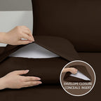 Cathay Home Essentials Ultra Soft Hypoallergenic Wrinkle Resistant Double Brushed Microfiber Bedding Sheet Set, Brown, King