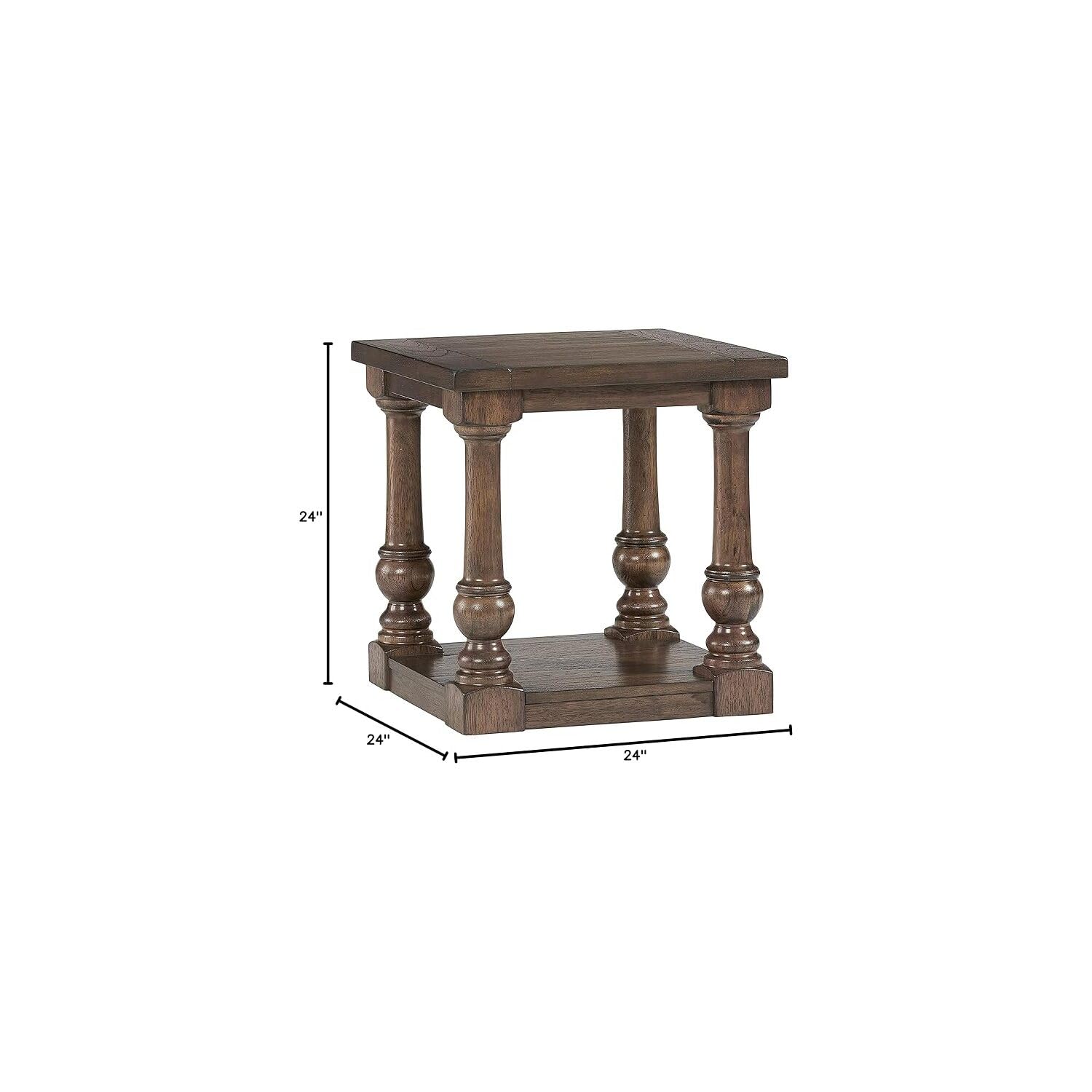 Progressive Furniture Wynton Square End Table, Cognac