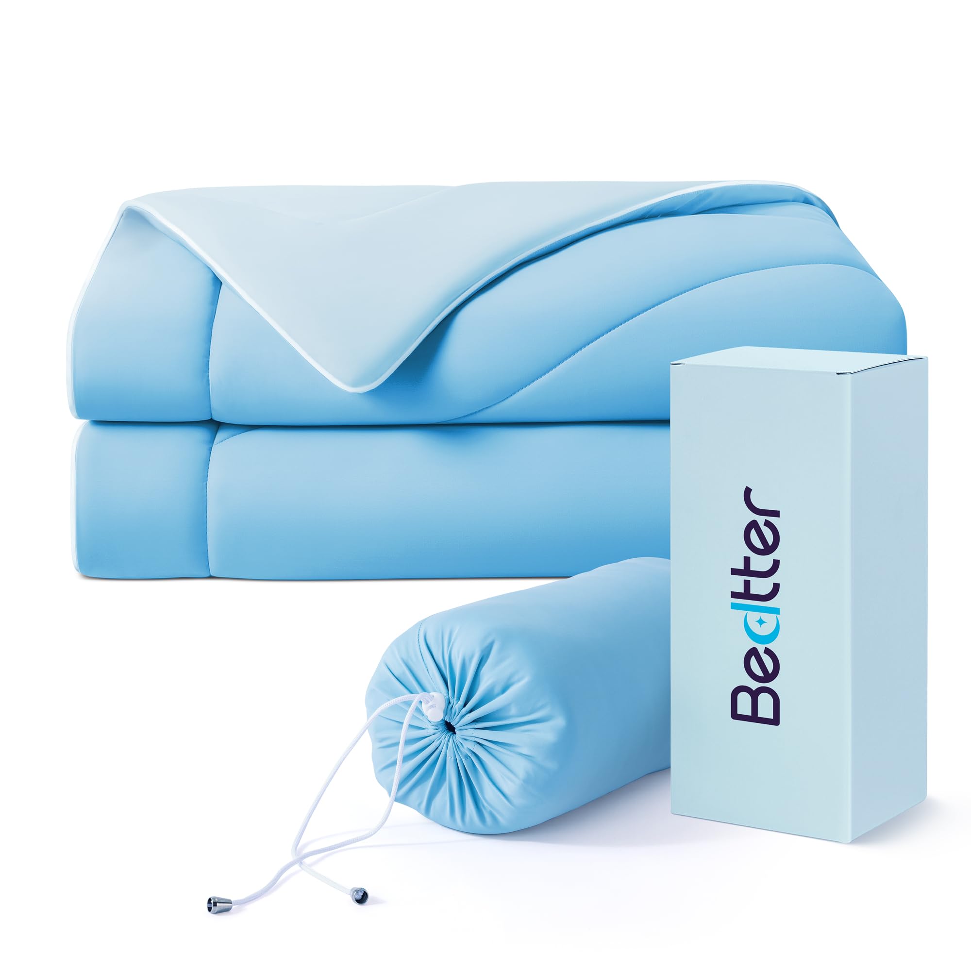 Bedtter Cooling Blankets for Hot Sleepers - Summer Blanket Thin Lightweight Breathable Soft Double Side with Bag for Travel, Coo