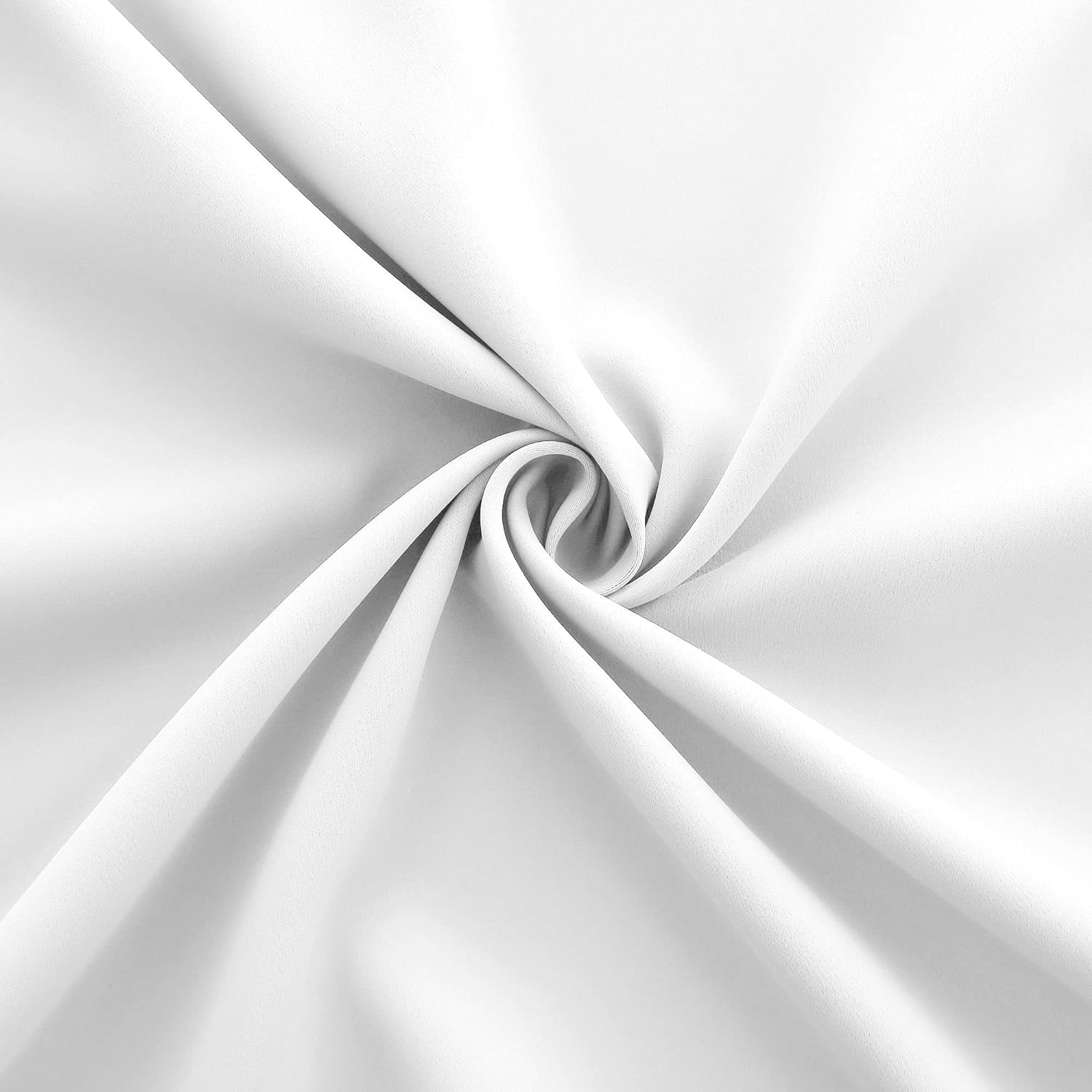 Koufall White Rod Pocket Blackout Tier Short Curtains 52X24 Inches Long
