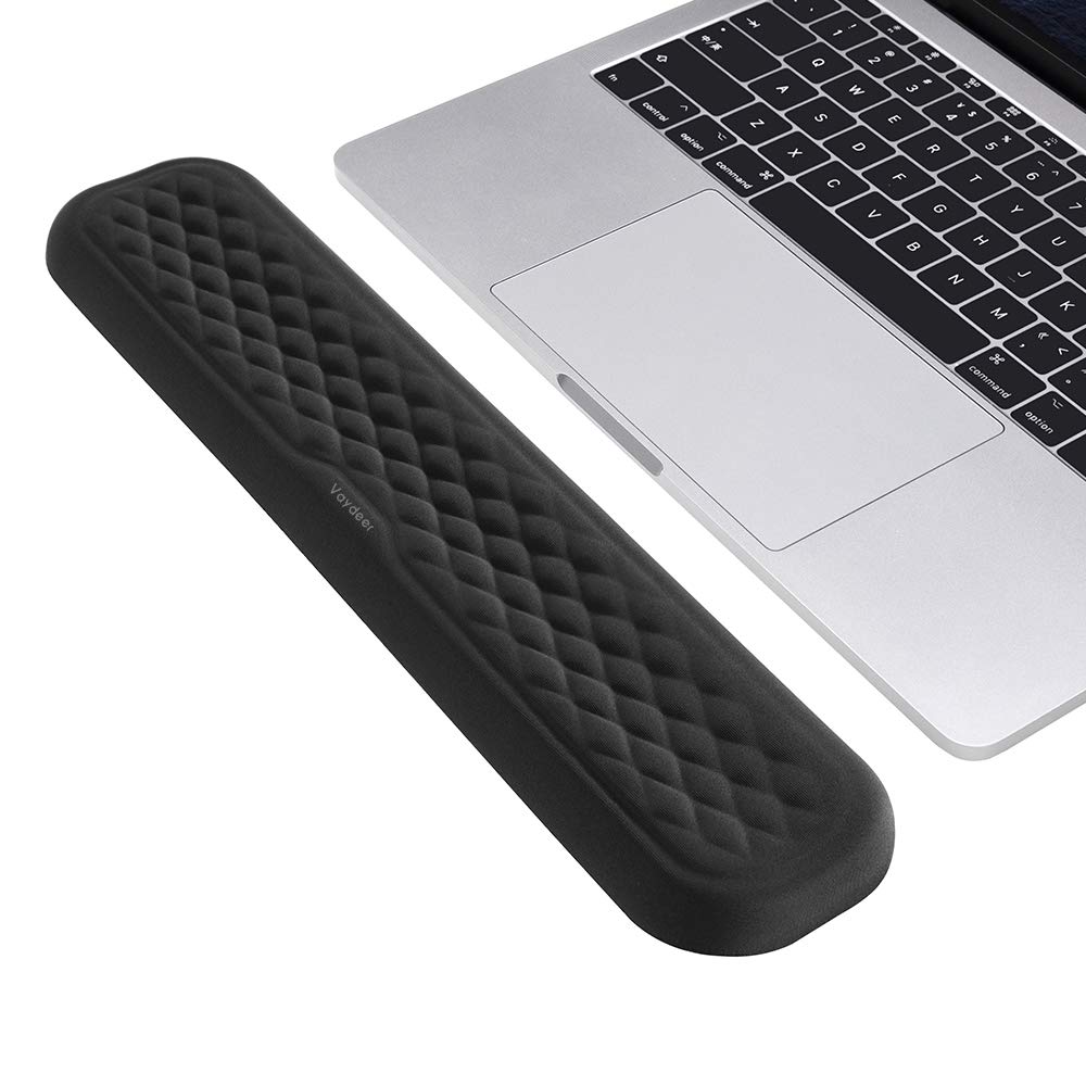 Vaydeer 60%-75% Keyboard Wrist Rest, Memory Foam Hand Rest Support Pad Padded For Office, Computer, Laptop, Mac Typing And Wrist