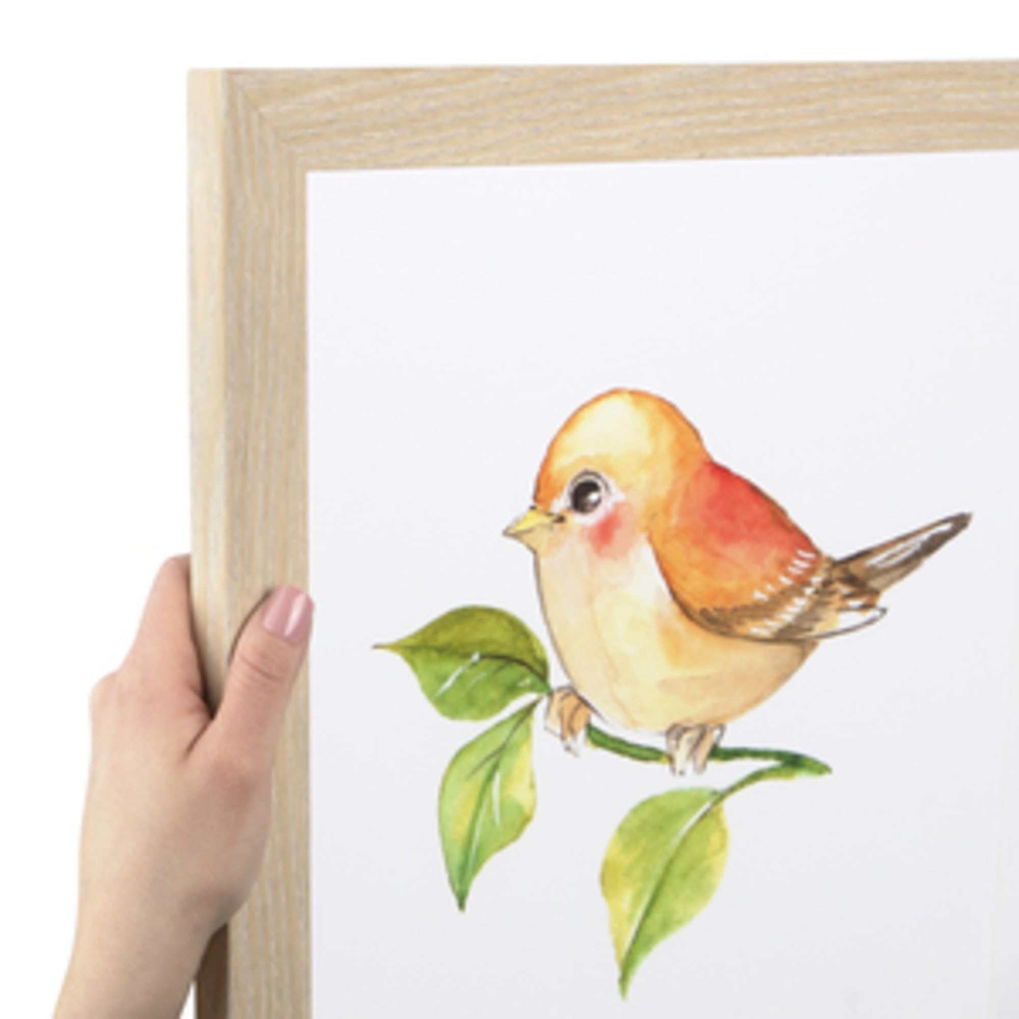 ArtToFrames 25x36 Inch Brown Picture Frame, This 1.25 Inch Custom MDF Poster Frame is Natural Oak, Great for Your Art or Photos 