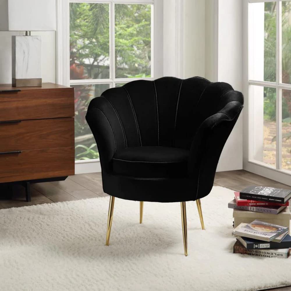 Contemporary Home Living LHF-88881 Accent Chair, Black