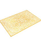 Jonathan Y Smb104G-4 Malta Bohemian Medallion Textured Weave Indoor Outdoor Area-Rug, Coastal Traditional Transitional Easy-Cleaning,Bedroom,Kitchen,Backyard,Patio,Non Shedding, 4 X 6, Yellow/Cream
