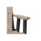 American Furniture Classics 515WWBK Fan Back Chair, Weatherwood and Black