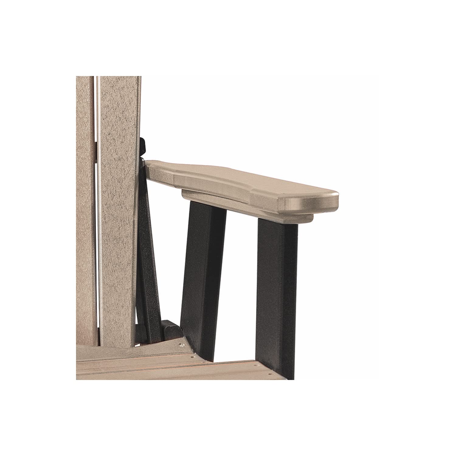 American Furniture Classics 515WWBK Fan Back Chair, Weatherwood and Black