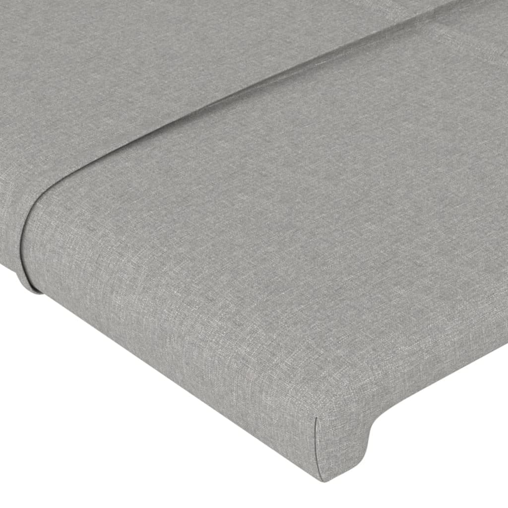 vidaXL Headboard Light Gray 39.4"x2"x30.7"/34.6" Fabric