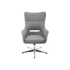 Hanover Harrison 18" High Stationary Office Chair in Gray with 360-Degree Swivel Spin, HOC0013
