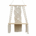 Zoomella Handmade Boho Hanging Shelf Bohemian Design Macrame Wall Shelf Decorative Storage Home Decor Easy To Hang For Children,