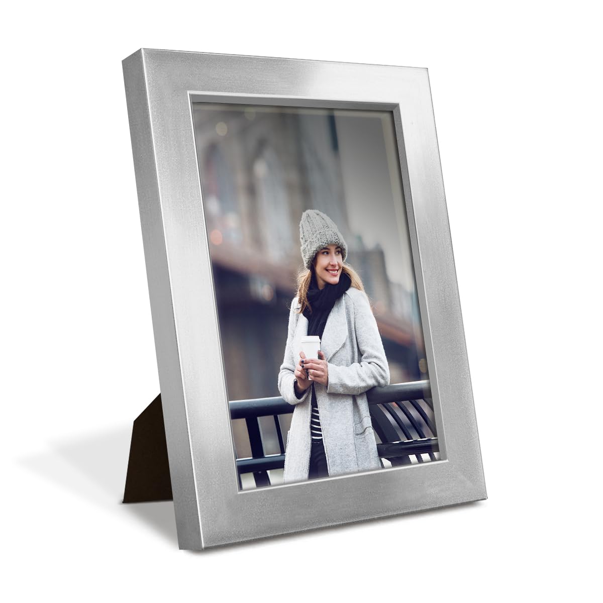 Renditions 5X7 Inch Solid Wood Picture Frame, High Definition Glass And High-End Modern Style Ready For Wall And Tabletop Photo