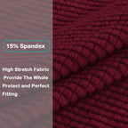 Turquoize Stretch Sofa Slipcover Chair Slipcover 1 Piece Chair Covers For Living Room Armchair Covers Slipcovers With Jacquard Fabric And Elastic Bottom Pet Furniture Protector (Armchair, Burgundy)
