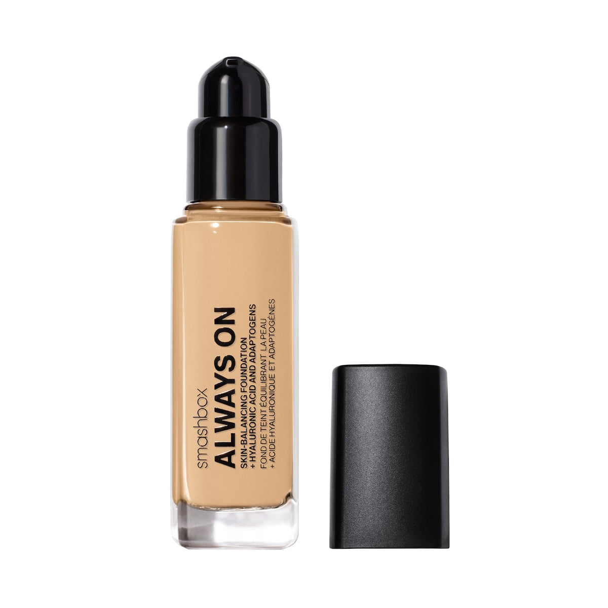 Smashbox Always On Foundation with Hyaluronic Acid, Medium-To-Full Coverage, Evens Skin Tone with a Natural Finish