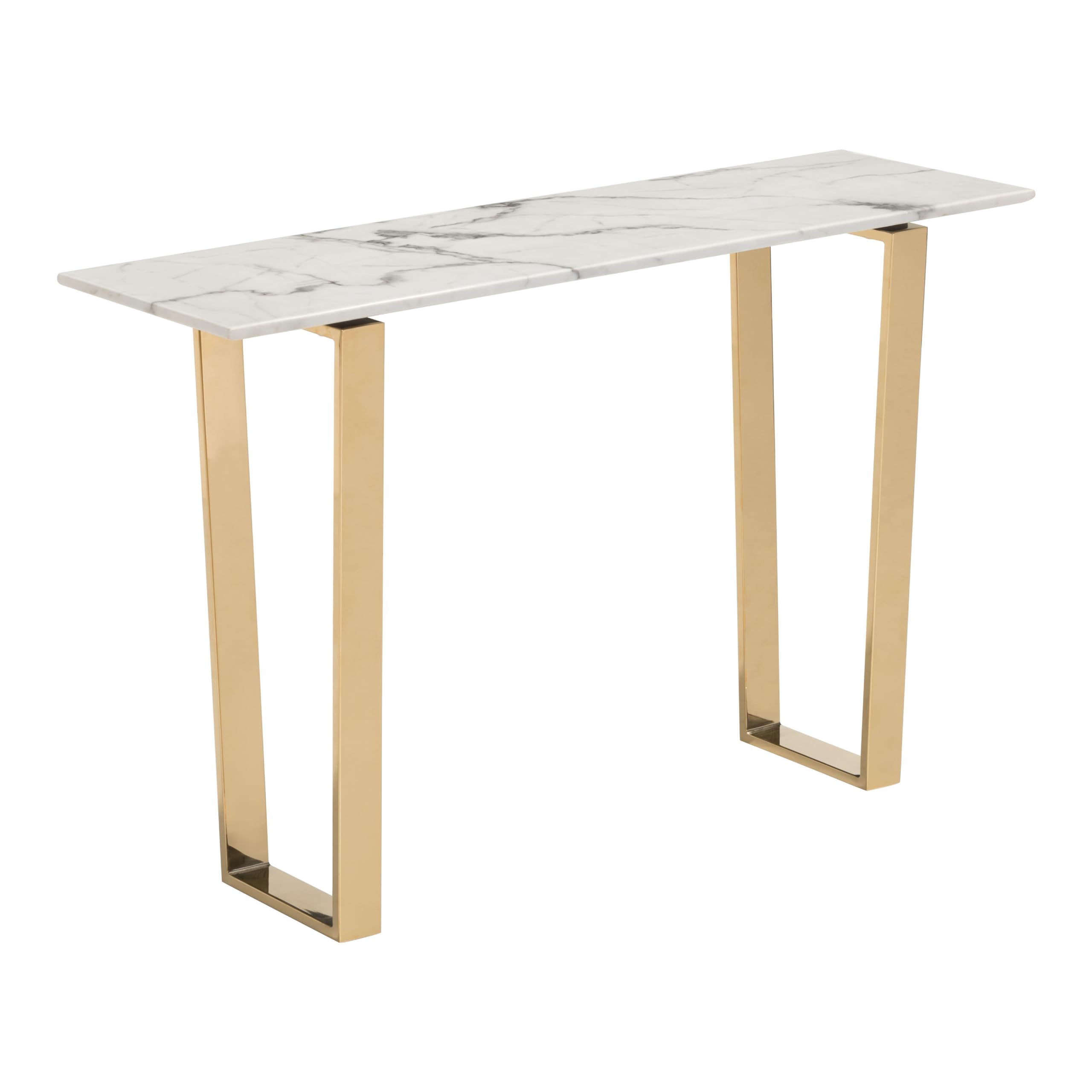 Atlas Console Table White & Gold