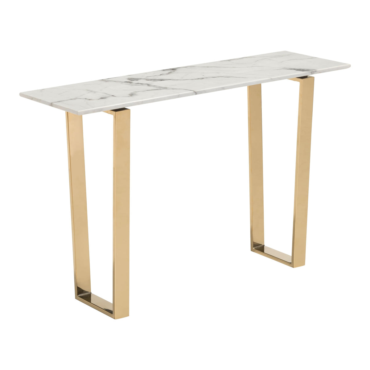 Atlas Console Table White & Gold