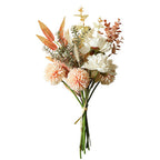 hanlongyu Artificial Silk Flowers for Home Decor and Wedding, Faux Flower Dining Table Centerpiece. Artificial Plants Peach Flow
