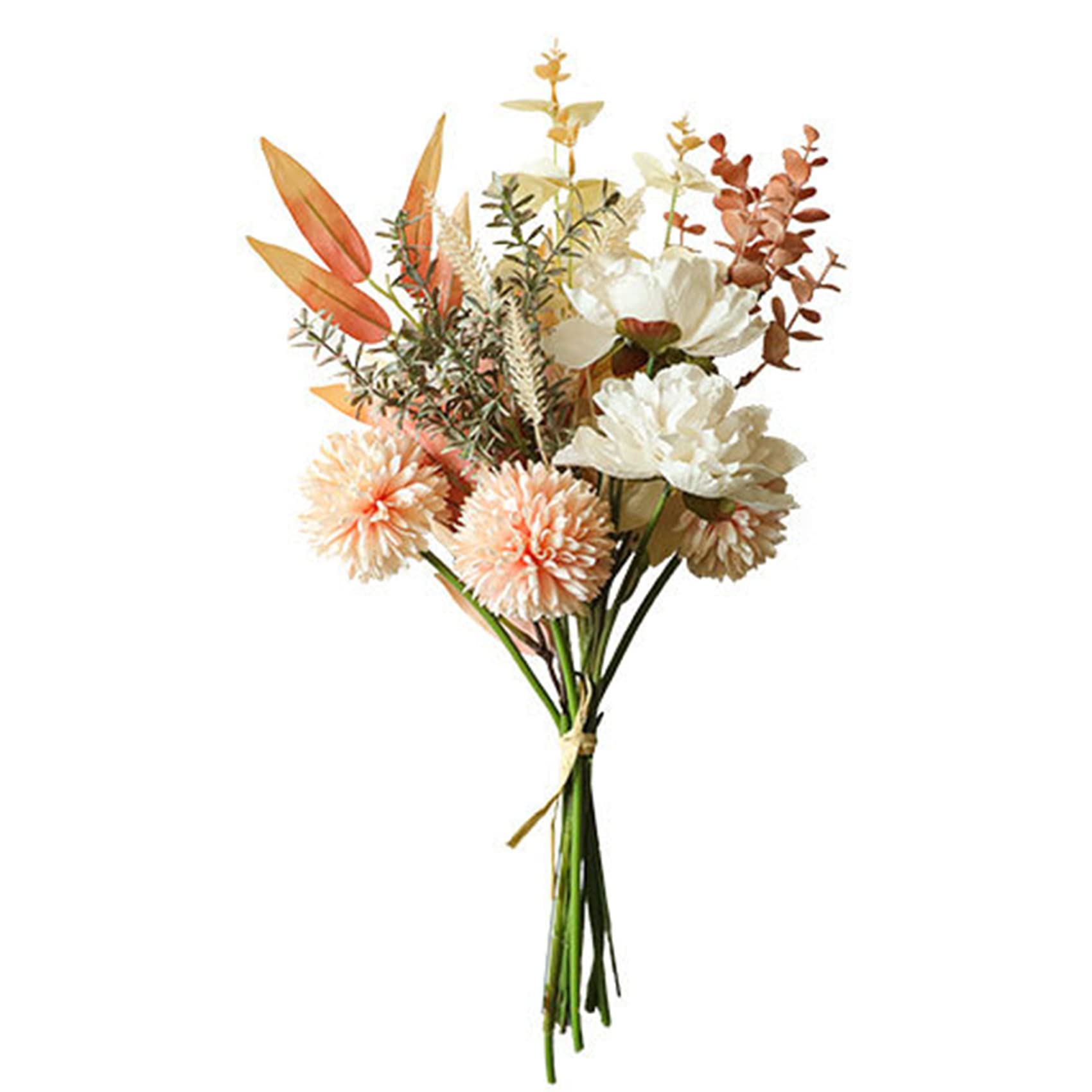 hanlongyu Artificial Silk Flowers for Home Decor and Wedding, Faux Flower Dining Table Centerpiece. Artificial Plants Peach Flow