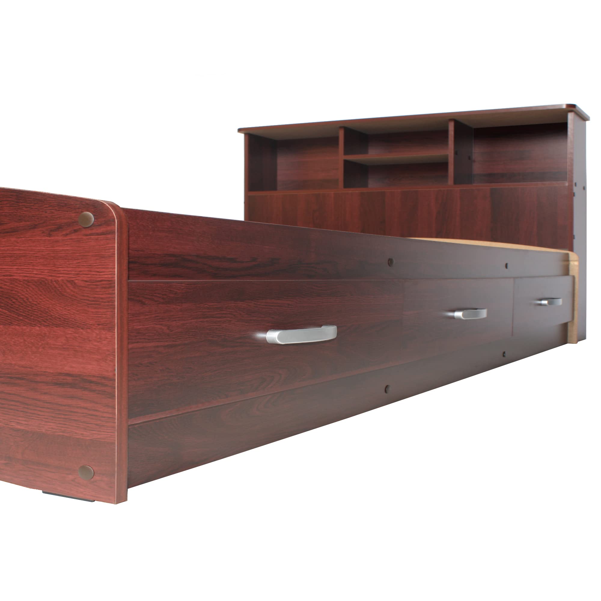 Better Home Products California Wooden Queen Captains Bed - Thumbnail 4