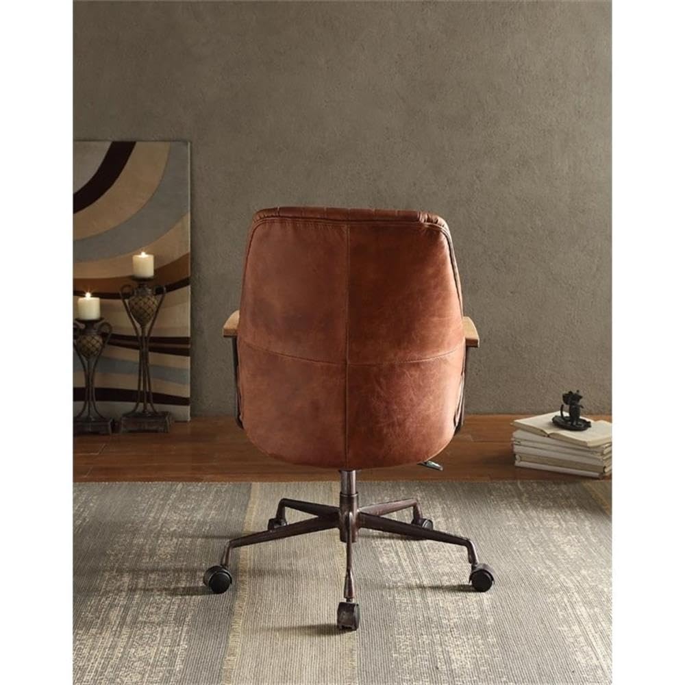 Acme Hamilton Leather Swivel Office Chair - Thumbnail 2