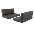 Recpro Rv Dinette Booth Cushions With Memory Foam Camper Trailer Bed (Gunmetal, 38')