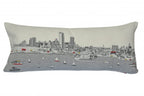 HomeRoots Cream 35' White Milwaukee Daylight Skyline Lumbar Decorative Pillow