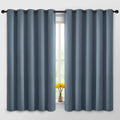 Yakamok Blackout Curtains Room Darkening Thermal Insulated Window Panels,Solid Grommet Top Drapes For Bedroom/Living Room(62Wx63