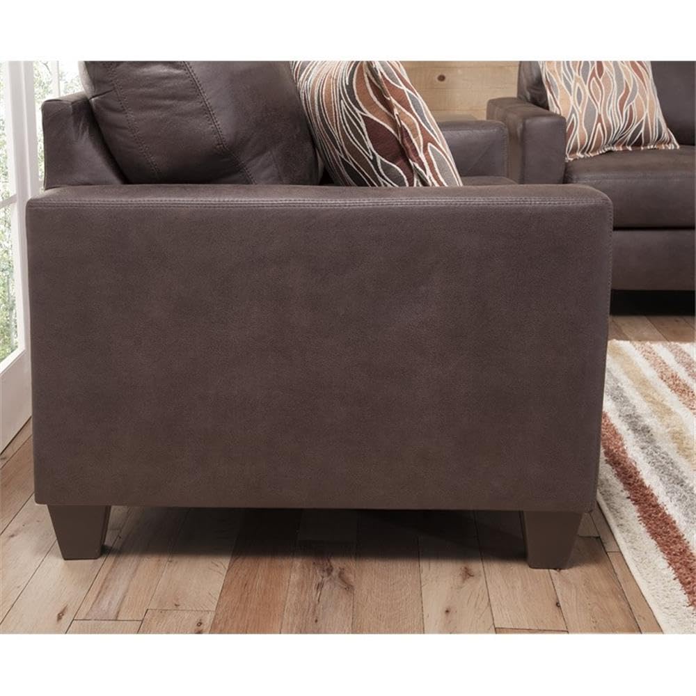 American Furniture Classics Square Arm Loveseat Sofas, Brown