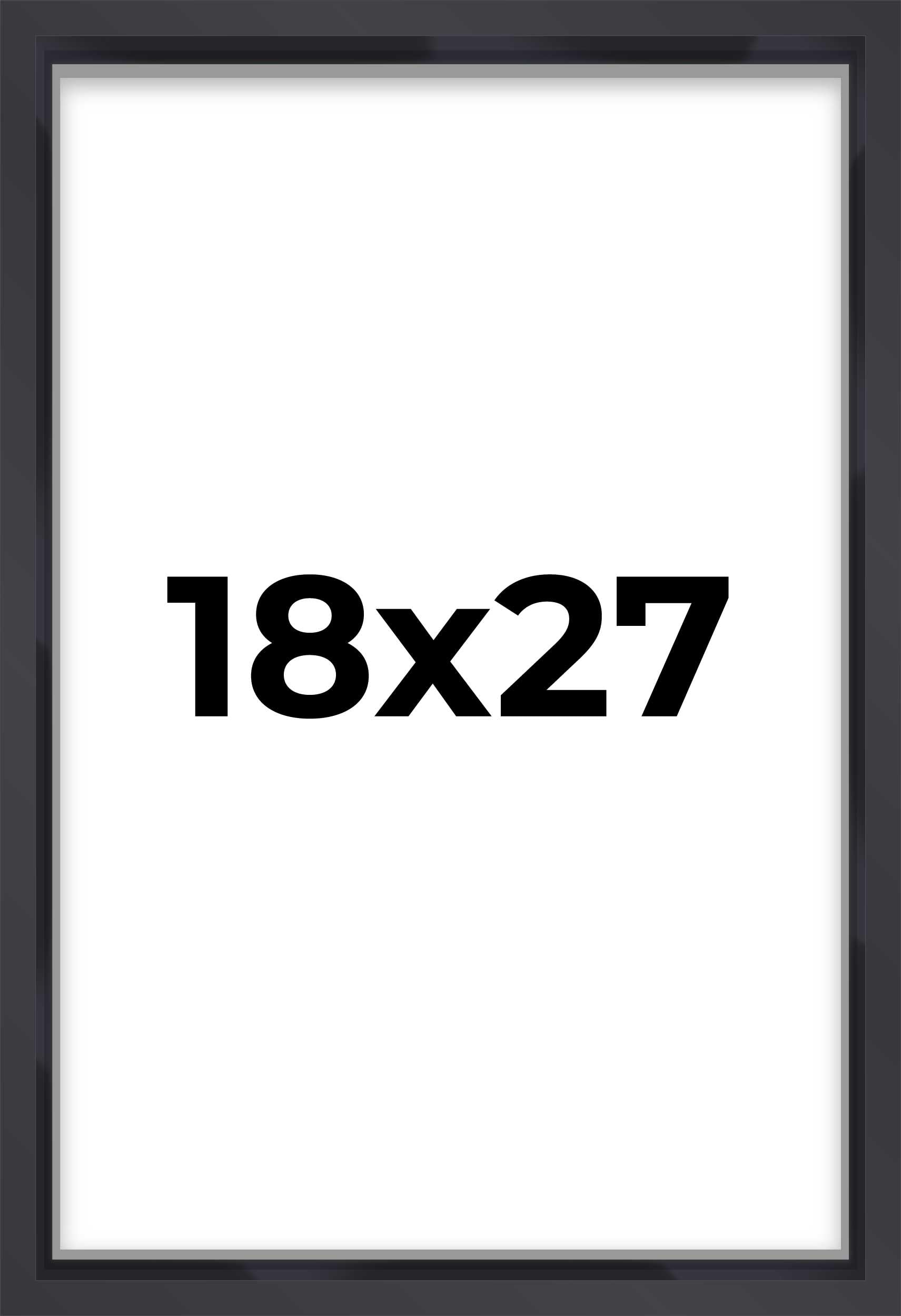 18x27 Shadow Box Frame Contemporary Black | 1'' Depth of Usable Space| Interior Size 18x27 or 27x18 Inches| UV Resistant Acrylic