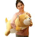 Erdao Shiba Inu Plush Pillow,Soft Corgi Stuffed Animals Toy Cute Sleeping Puppy Doll Gifts For Kids (Smiling Eyes, 29.5 Inch)