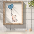Iiiluyot Inspirational Elephant Decor, Baby Boy Nursery Wall Art Prints, Cute Elephant Nursery Wall, Dream Big Little One Decora
