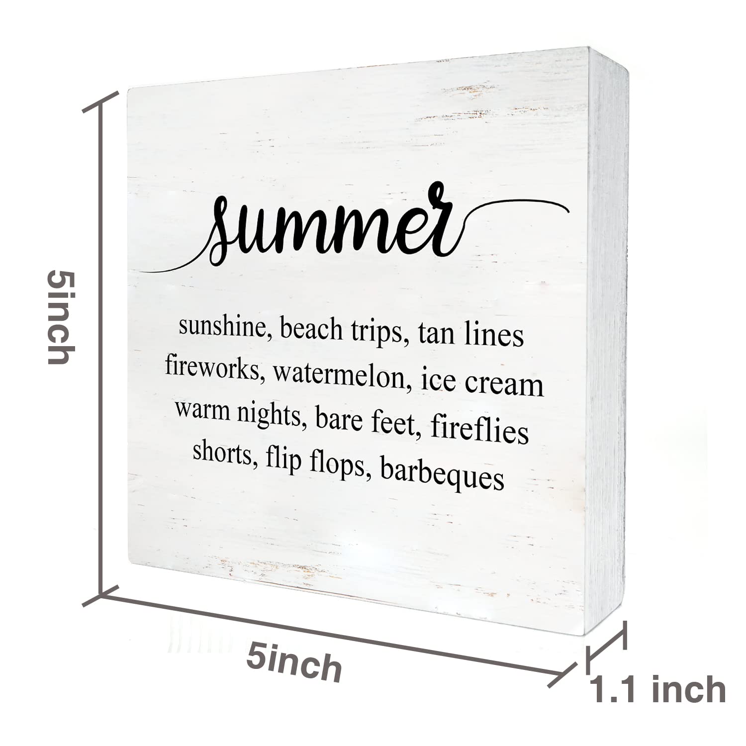 Summer Sunshine Beach Wood Box Sign Home Decor Rustic Summer Wooden Box Sign Block Plaque For Wall Tabletop Desk Decoration