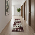 17 Runner Red And Gray Geometric Runner Rug