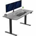 VIVO Electric 55 x 28 in Standing Desk, Memory Height Adjustment, 1B Series, Holds 220 lbs, One-Piece Dark Gray Top, Black Frame