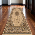 20 Beige And Cream Oriental Runner Rug