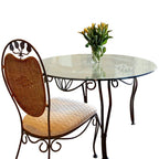 Dulles Glass 34' Round Glass Table Top - Tempered- 3/8' Thick - Pencil Polished Glass