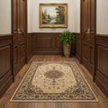 13 Beige And Cream Oriental Runner Rug