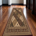 16 Red And Black Moroccan Runner Rug