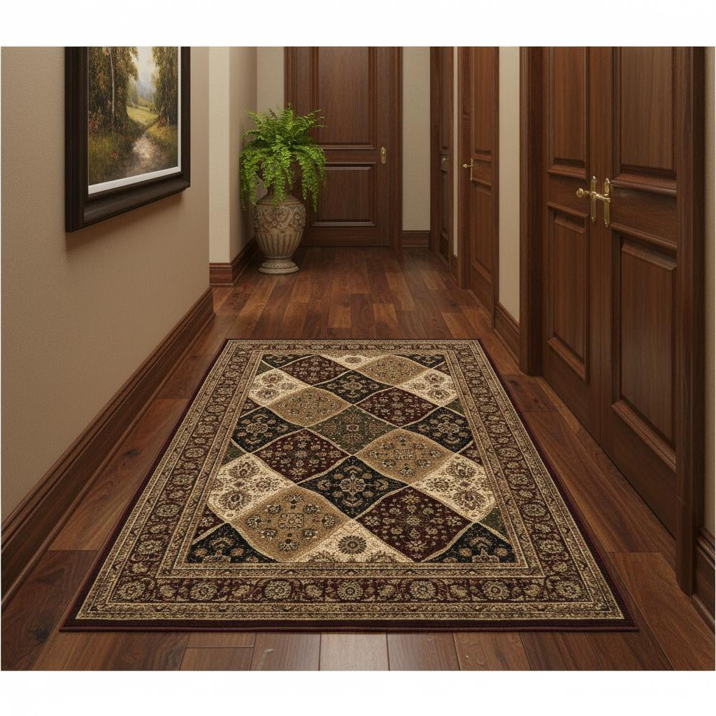 14 Red And Black Moroccan Runner Rug