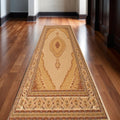 11 Beige And Cream Moroccan Runner Rug
