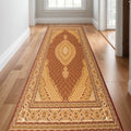 14 Red And Beige Moroccan Runner Rug