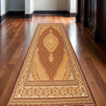 11 Red And Beige Moroccan Runner Rug