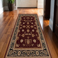 11 Red And Black Oriental Runner Rug