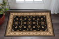 2 X 3 Black Beige And Brown Oriental Area Rug