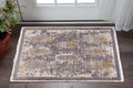 2 X 3 Gray Beige And Rust Southwestern Area Rug