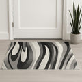 2 X 3 Black And Gray Abstract Area Rug