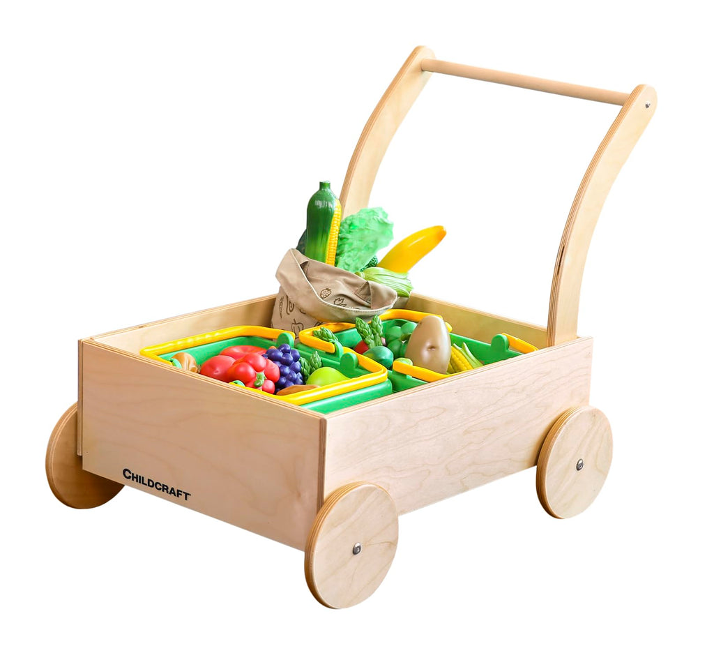 Childcraft Wooden Push Cart