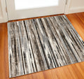 2 X 2 Brown Beige And Black Abstract Square Rug