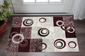 2 X 3 Red And Gray Geometric Area Rug