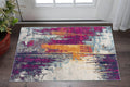 2 X 3 Pink Blue And Orange Abstract Area Rug